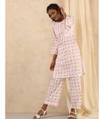 pink plain cotton kurta sets