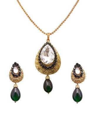 Antick Green Designer Pendant  Set 1