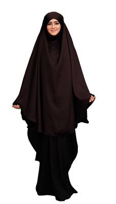 JSDC Women Outdoor Wear Plain Long Niqab Style Prayer Khimar Abaya Dress 4