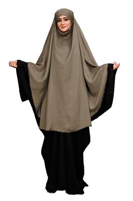 JSDC Stone Color Women Islamic Wear Plain Long Nida Prayer Khimar Abaya 1