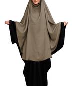 JSDC Stone Color Women Islamic Wear Plain Long Nida Prayer Khimar Abaya