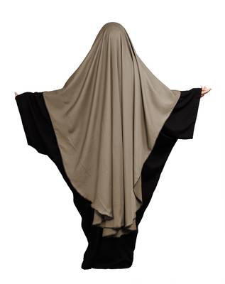 JSDC Stone Color Women Islamic Wear Plain Long Nida Prayer Khimar Abaya 2