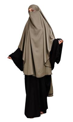 JSDC Stone Color Women Islamic Wear Plain Long Nida Prayer Khimar Abaya 3