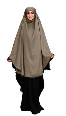 JSDC Stone Color Women Islamic Wear Plain Long Nida Prayer Khimar Abaya 4