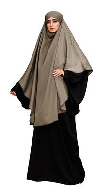 JSDC Stone Color Women Islamic Wear Plain Long Nida Prayer Khimar Abaya 5