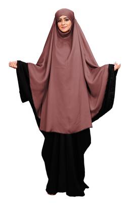 JSDC Violet Color Women Korean Nida Khimar Prayer Dress Abaya 1