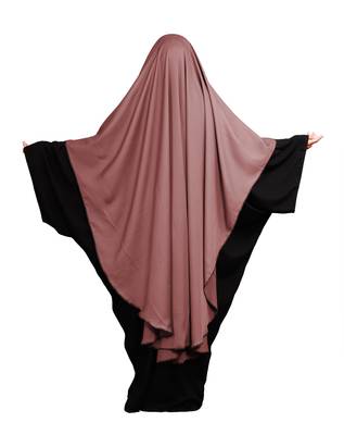 JSDC Violet Color Women Korean Nida Khimar Prayer Dress Abaya 2