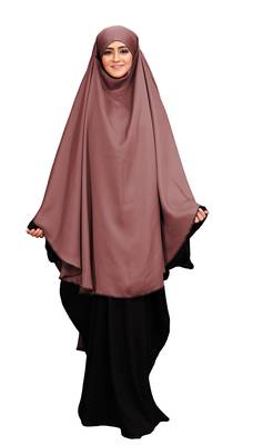 JSDC Violet Color Women Korean Nida Khimar Prayer Dress Abaya 4