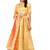 Women Yellow Embroidery Satin Semi Stitched Lehenga
