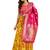 Women Mustard Woven Zari Silk Blend Semi Stitched Lehenga
