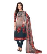 Synthetic printed soft dress material