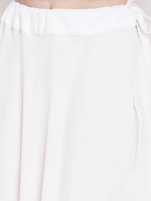 White plain georgette long dresses 5