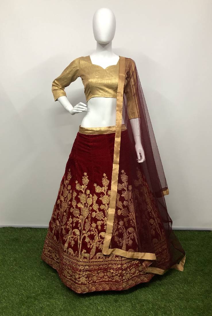 meesho semi stitched lehenga