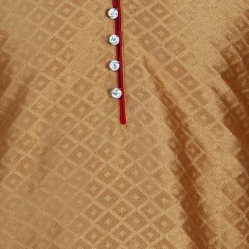 Gold embroidered art silk kurta-pajama 3