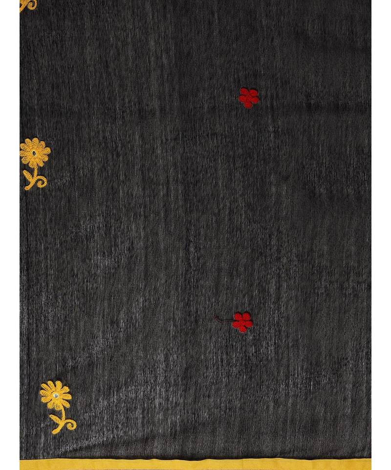 Red & White Handloom Woven Design Saree