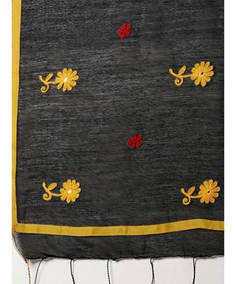 Red & White Handloom Woven Design Saree 4