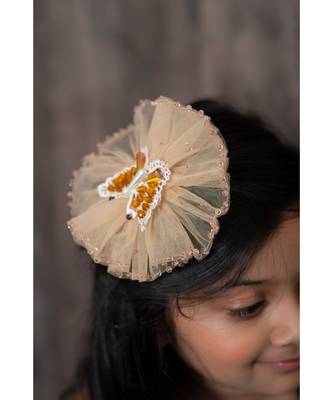 Cantaloupe Tulle Butterfly Hairclip 2