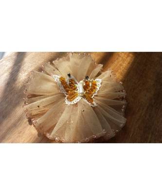 Cantaloupe Tulle Butterfly Hairclip 3