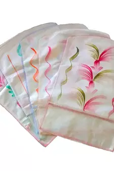 Atorakushon   Fabric Printed Hanging Saree Cover Wardrobe Organizer Garment Storage Bags Pack of 6