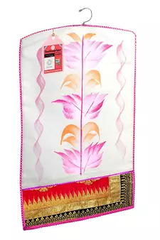 Atorakushon   Fabric Printed Hanging Saree Cover Wardrobe Organizer Garment Storage Bags Pack of 36