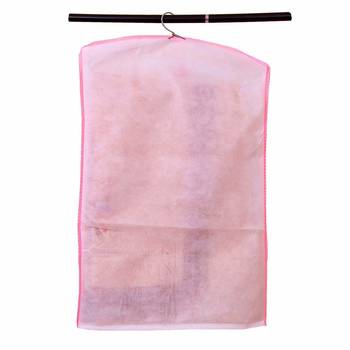 Atorakushon   Fabric Printed Hanging Saree Cover Wardrobe Organizer Garment Storage Bags Pack of 18 5