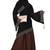 Khadija Fashion, Women's Heavy  Crush Fabric Brown Color Burqa,Rainbow Diamond worked Dupatta.