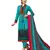 Teal Printed Leon Unstitched Salwar- Kameez