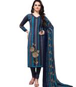 Multicolor Floral Print Leon Unstitched Salwar- Kameez