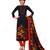 Black Floral Print Leon Unstitched Salwar- Kameez