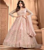  Shamita Shetty Light Pink Embroidery Wedding Anarkali suit