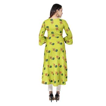 Light-green printed cotton kurtas-and-kurtis 2