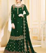 Dark Green Georgette Pakistani Salwar Kameez