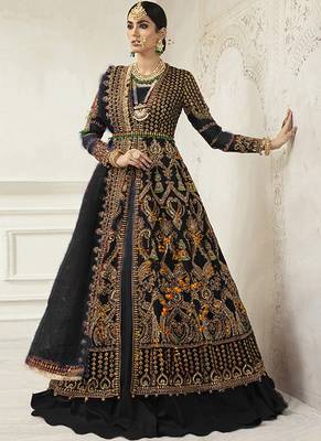 Black Net Pakistani Salwar Kameez 1