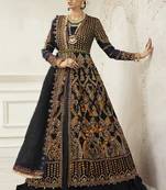 Black Net Pakistani Salwar Kameez