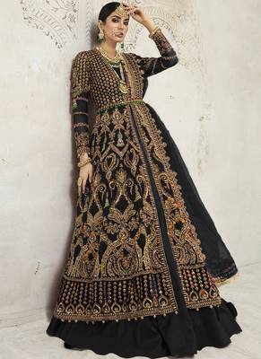 Black Net Pakistani Salwar Kameez 2