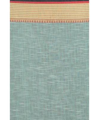 Baby Blue Soft Cotton Handloom Saree 4