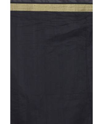Black Blended Cotton Handloom Jamdani-Sarees 4