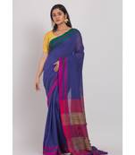 Indigo Handloom Cotton Saree