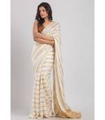 White Linen Handloom Saree
