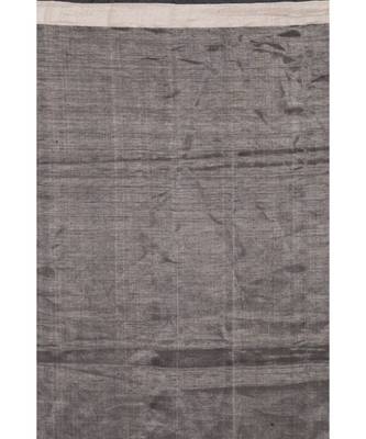 Gold Pure Linen Tissue Handloom Saree 4