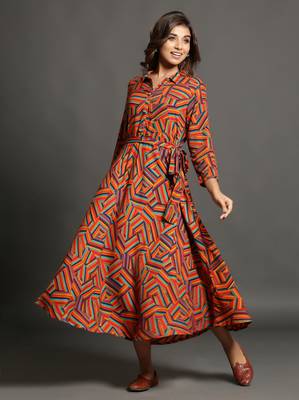 Multicolor printed rayon ethnic-kurtis 1