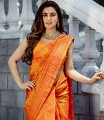 Shraddha Arya Designer Orange Art Silk Saree