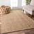 Posa Homes Round Hand-Braided Jute Rug 2x2' Natural Carpet, Hand-Crafted, Recyclable Luxury Carpet Rugs