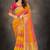 Multicolor woven banarasi silk saree with blouse