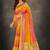 Multicolor woven banarasi silk saree with blouse