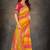 Multicolor woven banarasi silk saree with blouse