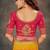 Multicolor woven banarasi silk saree with blouse