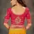 Multicolor woven banarasi silk saree with blouse