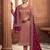 Brown Jari Embroidery Work Georgette Semi Stitched Suits Designer Churidar salwar