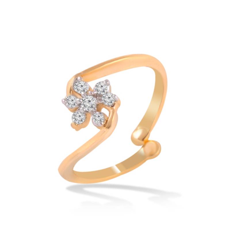 Gold Cz Adjustable Size Rings jewelscart.in 504397